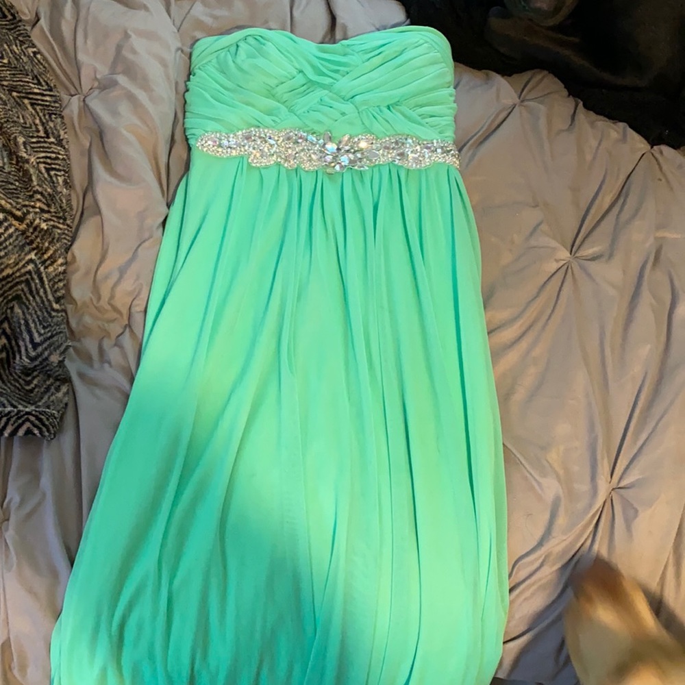 light green prom dress
